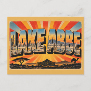 Lake Abbe Limestone Chimneys Geothermal Vintage Postcard
