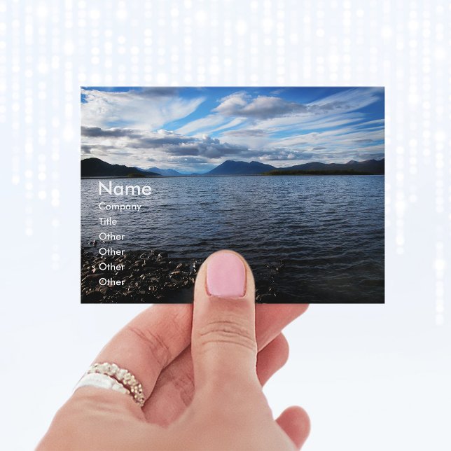 Lake Aleknagik Business Card (Alaskan Lake Photo Business Cards)