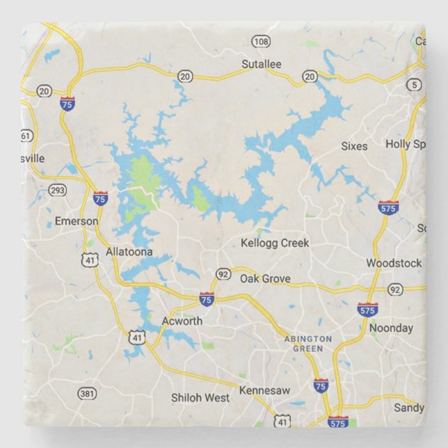 Lake Allatoona Coaster, Lake Allatoona Georgia  Stone Coaster (Front)