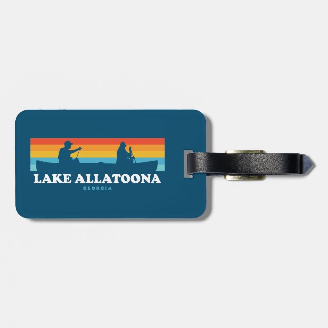 Lake Allatoona Georgia Canoe Luggage Tag (Back Horizontal)