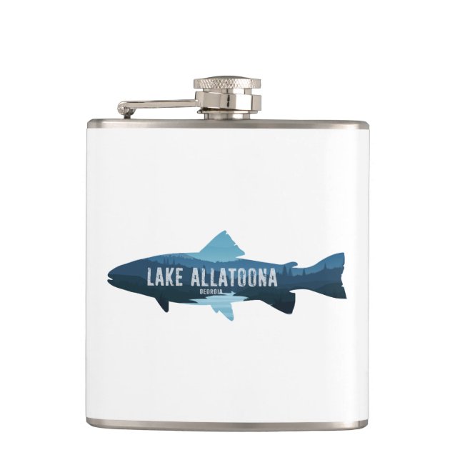 Lake Allatoona Georgia Fish Hip Flask (Front)