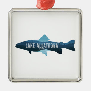 Lake Allatoona Georgia Fish Metal Tree Decoration