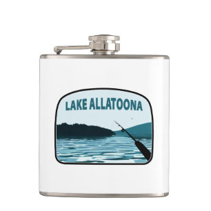 Lake Allatoona Georgia Fishing Rod Hip Flask