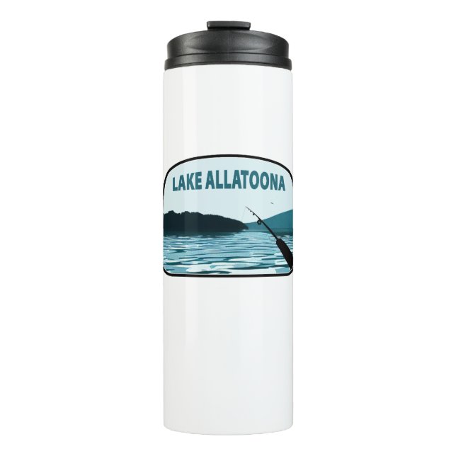 Lake Allatoona Georgia Fishing Rod Thermal Tumbler (Front)