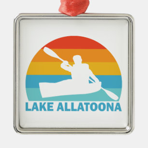 Lake Allatoona Georgia Kayak Metal Tree Decoration