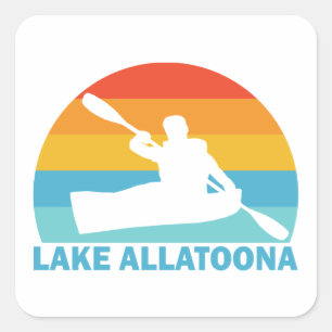 Lake Allatoona Georgia Kayak Square Sticker