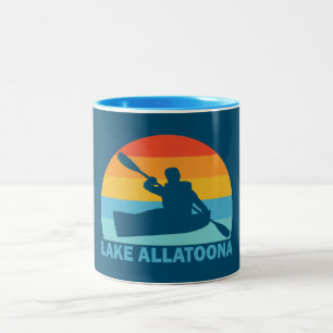 Lake Allatoona Georgia Kayak Two-Tone Coffee Mug