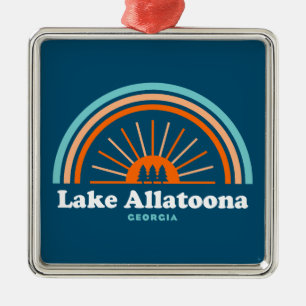 Lake Allatoona Georgia Rainbow Metal Tree Decoration