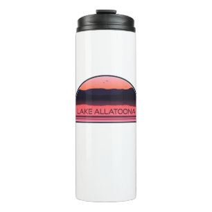 Lake Allatoona Georgia Red Sunrise Thermal Tumbler