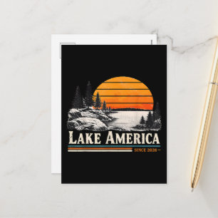 Lake America 2026 Vintage Holiday Postcard