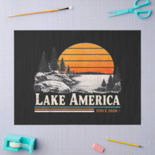 Lake America 2026 Vintage Tissue Paper