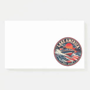 Lake America est 2026 political humour Post-it Notes