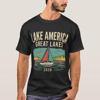 Lake America Great Lakes 2026 Vintage Sailing T-Shirt