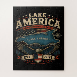 Lake America USA Previously Funny Patriotic Jigsaw Puzzle