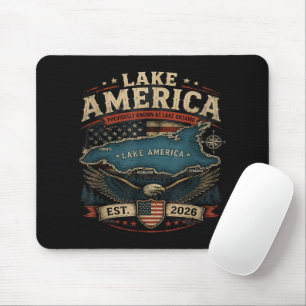Lake America USA Previously Funny Patriotic Mouse Mat