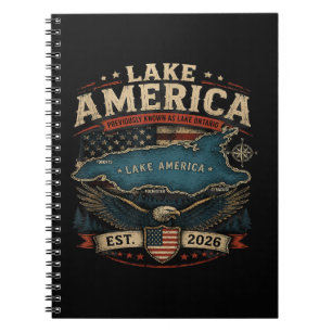 Lake America USA Previously Funny Patriotic Notebook