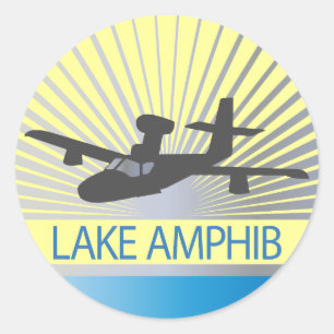 Lake Amphib Aviation Classic Round Sticker