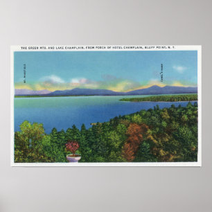 Lake and Green Mountains Poster