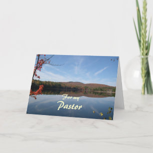 Lake and Hills Fall Pastor Appreciation Thank You Card