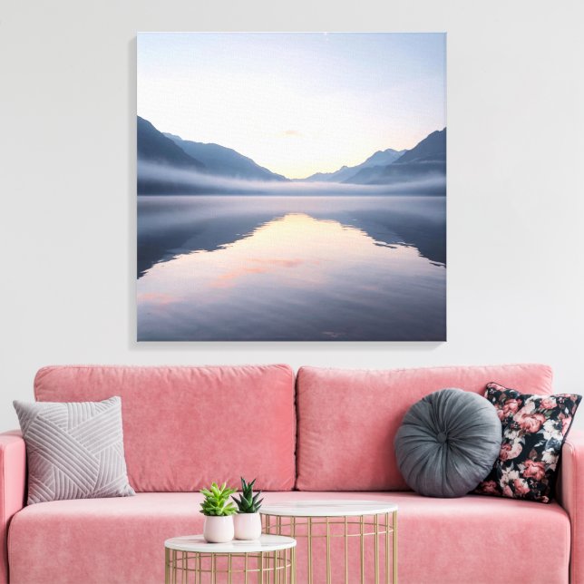 Lake and Mountain Scenic Landscape Wall Art  (Insitu(LivingRoom))