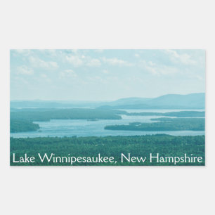 Lake and Mountain View Rectangular Sticker