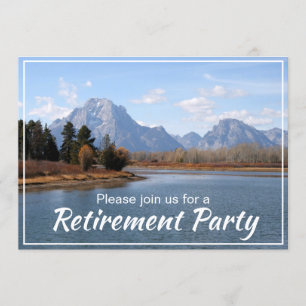 Lake and Mountains Retirement Party Invitation