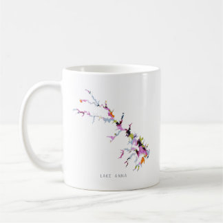 Lake Anna Silhouette Map Coffee Mug