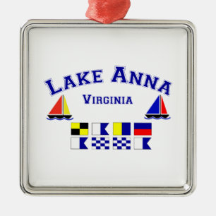 Lake Anna VA Signal Flags Metal Tree Decoration