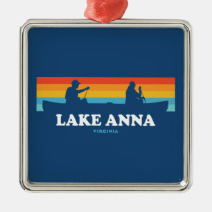 Lake Anna Virginia Canoe Metal Tree Decoration