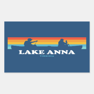 Lake Anna Virginia Canoe Rectangular Sticker