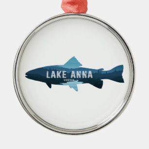Lake Anna Virginia Fish Metal Tree Decoration