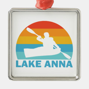 Lake Anna Virginia Kayak Metal Tree Decoration