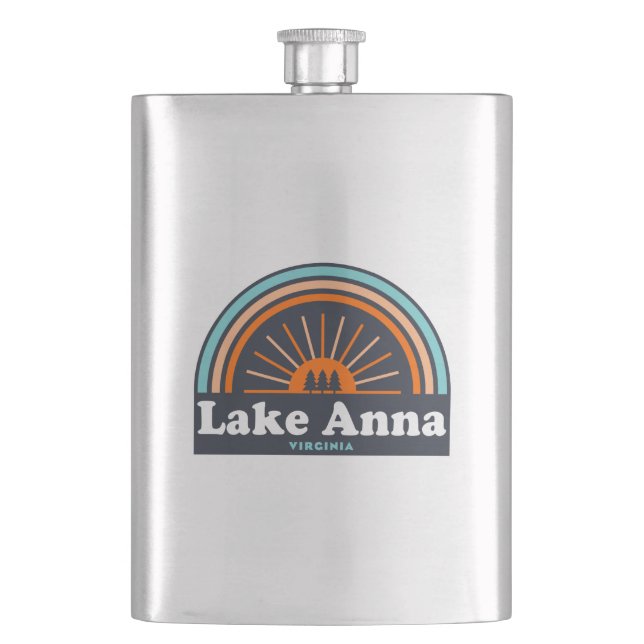 Lake Anna Virginia Rainbow Hip Flask (Front)