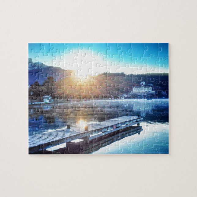 Lake Annecy, Menthon Saint Bernard - Haute-Savoie Jigsaw Puzzle (Horizontal)