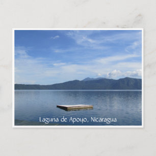 lake apoyo blue postcard