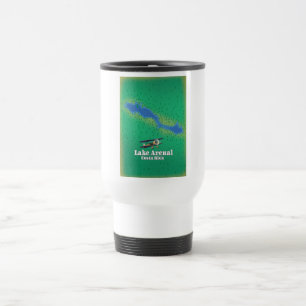 Lake Arenal, Costa Rica lake map Travel Mug