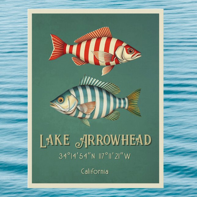 Lake Arrowhead California fish Postcard (Creator Uploaded)