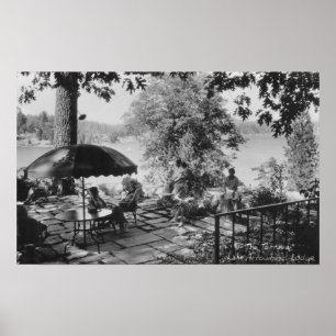 Lake Arrowhead, California Lodge View & Terrace Poster
