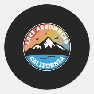 Lake Arrowhead - California Vintage Classic Round Sticker