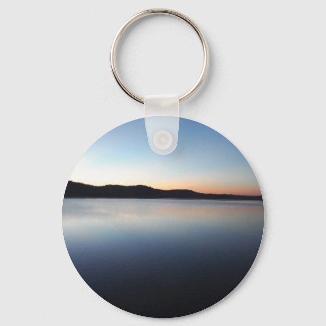 Lake Arrowhead sunset Key Ring (Front)