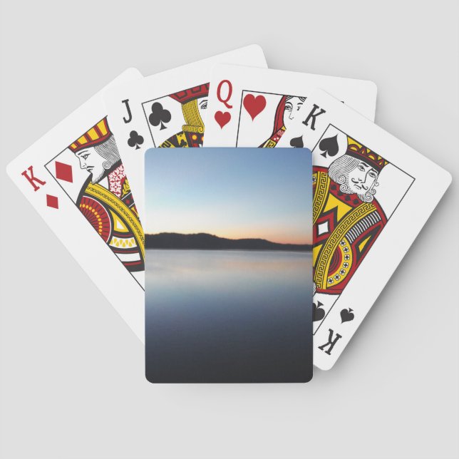 Lake Arrowhead sunset Playing Cards (Back)