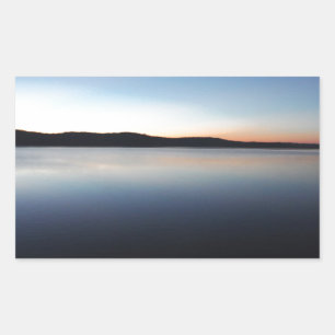 Lake Arrowhead sunset Rectangular Sticker