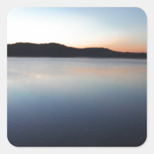 Lake Arrowhead sunset Square Sticker