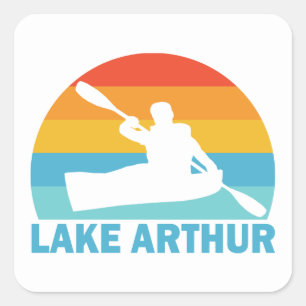 Lake Arthur Pennsylvania Kayak Square Sticker