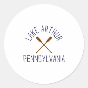 Lake Arthur Pennsylvania Outdoors Vintage 1  Classic Round Sticker