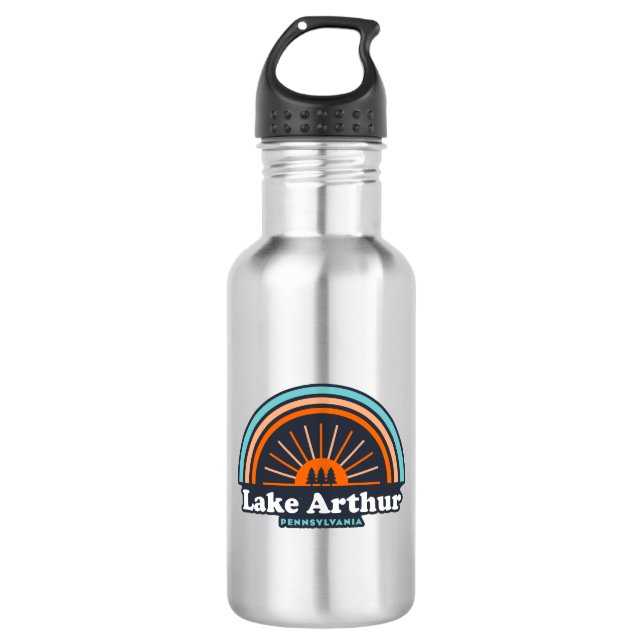 Lake Arthur Pennsylvania Rainbow 532 Ml Water Bottle (Front)