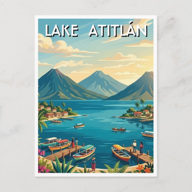 Lake Atitlán Guatemala Travel Postcard (Front)