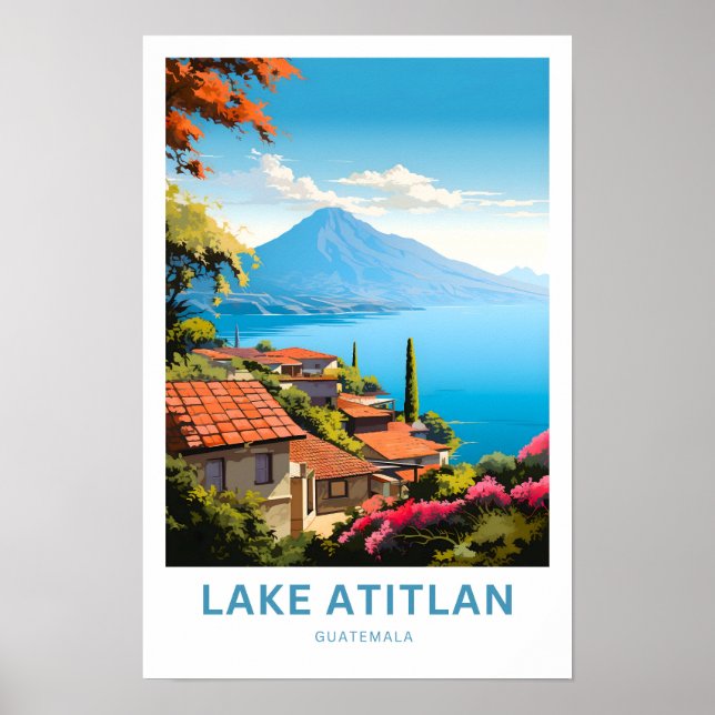 Lake Atitlan Guatemala Travel Print (Front)