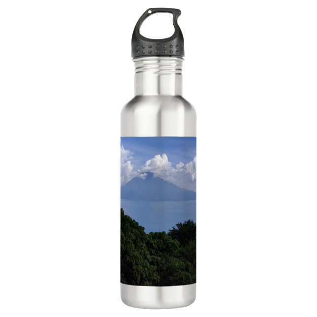 Lake Atitlan Volcanoes 710 Ml Water Bottle (Front)