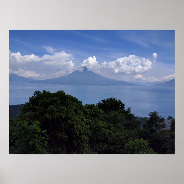 Lake Atitlan Volcanoes Poster (Front)